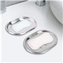 Nikou Grande Taille en Acier Inoxydable Porte-Savon Porte-conteneurs récipient de Drainage Creux Double Couche Porte-Savon avec 