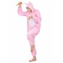 DEGUISE TOI - Déguisement lapin rose Homme - Combinaison avec capuche - Taille Unique - Rose - Déguisements adultes - 100% polye