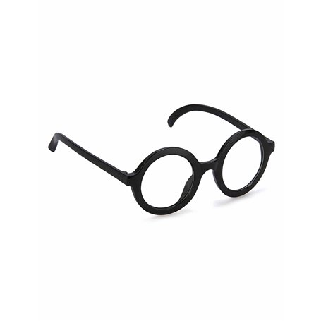 DEGUISE TOI - Lunettes Rondes d'écolier intello Adulte - 1 Paire de Lunettes - Taille Unique - Noir - Accessoires pour déguiseme
