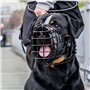 Muselière réglable en métal et en Cuir pour Berger Allemand, Doberman, Rottweiler et Autres Chiens de Taille Moyenne et Grande, 
