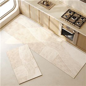 Long tapis de sol de cuisine rembourré à motif diatomée anti-fatigue