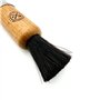 Brosse à Champignons et Légumes Double Face - Bois de Hêtre, Fibres de Tampico et Crin de Cheval - Virole Inox - Brosse de Cuisi