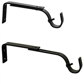Support mural extensible et réglable pour barre de rideaux