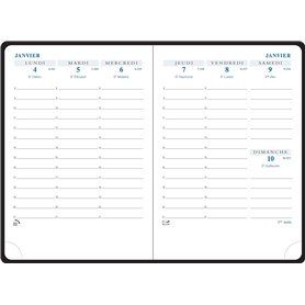 Exacompta - 130842E - Recharge semainier SAS 13 - 9 x 13 cm - Août 2024 à août 2025