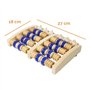 Vivezen - Rouleau de massage en bois pour pieds - 27 x 18 cm