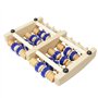 Vivezen - Rouleau de massage en bois pour pieds - 27 x 18 cm