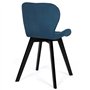 IDMarket - Lot de 4 chaises ROBINE en Velours Mix Color Bleu, Gris foncé, Gris Clair et Jaune