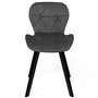 IDMarket - Lot de 4 chaises ROBINE en Velours Mix Color Bleu, Gris foncé, Gris Clair et Jaune