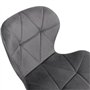 IDMarket - Lot de 4 chaises ROBINE en Velours Mix Color Bleu, Gris foncé, Gris Clair et Jaune