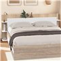 IDMarket - Tête de lit sur Pied CIRI pour lit 140 et 160 cm avec rangements Blanc et Bois