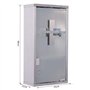 HOMCOM Armoire à Pharmacie 2 étagères 3 Niveaux verrouillable Porte Verre trempé dépoli Logo Croix 25L x 12l x 48H cm Acier INOX