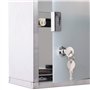 HOMCOM Armoire à Pharmacie 2 étagères 3 Niveaux verrouillable Porte Verre trempé dépoli Logo Croix 25L x 12l x 48H cm Acier INOX