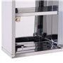 HOMCOM Armoire à Pharmacie 2 étagères 3 Niveaux verrouillable Porte Verre trempé dépoli Logo Croix 25L x 12l x 48H cm Acier INOX