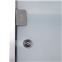 HOMCOM Armoire à Pharmacie 2 étagères 3 Niveaux verrouillable Porte Verre trempé dépoli Logo Croix 25L x 12l x 48H cm Acier INOX