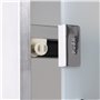 HOMCOM Armoire à Pharmacie 2 étagères 3 Niveaux verrouillable Porte Verre trempé dépoli Logo Croix 25L x 12l x 48H cm Acier INOX