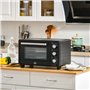 HOMCOM Mini four 1400 W 21 L - thermostat 230°C max - minuteur 60 min - 3 modes de cuisson - 4 accessoires inclus - acier inox. 