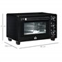 HOMCOM Mini four 1400 W 21 L - thermostat 230°C max - minuteur 60 min - 3 modes de cuisson - 4 accessoires inclus - acier inox. 