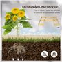 Outsunny Lot de 5 jardinières Convertibles Jardinières d'extérieur en Bois pré-huilé, Dim. 230L x 230l x 28H cm, Bois Naturel