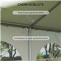 Outsunny Tente de Reception, tonnelle, Barnum 5 x 3 m avec 4 Grandes fenêtres 2 Portes 15m² parois latérales Amovibles pour fête