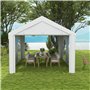 Outsunny Tente de Reception, tonnelle, Barnum 5 x 3 m avec 4 Grandes fenêtres 2 Portes 15m² parois latérales Amovibles pour fête