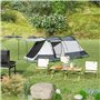 Outsunny Tente de Camping familiale 3-4 pers. - Tente Tunnel avec Porche étanche 3000 mm légère ventilée Facile à Monter - Sac d