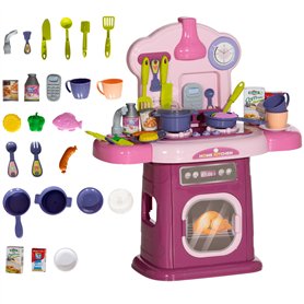 AIYAPLAY Cuisine Enfant Accessoires 38 PCS Jouet d'imitation pour Enfant - dinette Enfant de 3-6 Ans avec lumières et Sons réali