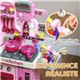AIYAPLAY Cuisine Enfant Accessoires 33 PCS Jouet d'imitation - dinette Enfant de 3-6 Ans avec lumières et Sons réalistes, Espace