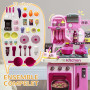 AIYAPLAY Cuisine Enfant Accessoires 33 PCS Jouet d'imitation - dinette Enfant de 3-6 Ans avec lumières et Sons réalistes, Espace