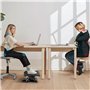 HOMCOM Repose-pieds de bureau, repose-pieds ergonomique, angle ajustable de -30° à +30°, hauteur ajustable à 3 positions, pour b