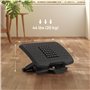 HOMCOM Repose-pieds de bureau, repose-pieds ergonomique, angle ajustable de -30° à +30°, hauteur ajustable à 3 positions, pour b