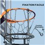 SPORTNOW Retour de Ballon de Basket-Ball, système de renvoi du Ballon de Basket, Rotation à 360°, Hauteur réglable, avec Crochet