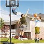 SPORTNOW Retour de Ballon de Basket-Ball, système de renvoi du Ballon de Basket, Rotation à 360°, Hauteur réglable, avec Crochet