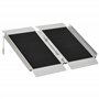 HOMCOM Rampe de Fauteuil Roulant Pliable Rampe de Chargement 65 x 74 x 5