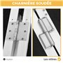 HOMCOM Rampe de Fauteuil Roulant Pliable Rampe de Chargement 65 x 74 x 5,5 cm en Alliage d'aluminium antidérapante, avec poignée