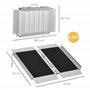 HOMCOM Rampe de Fauteuil Roulant Pliable Rampe de Chargement 65 x 74 x 5,5 cm en Alliage d'aluminium antidérapante, avec poignée