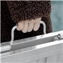 HOMCOM Rampe de Fauteuil Roulant Pliable Rampe de Chargement 65 x 74 x 5,5 cm en Alliage d'aluminium antidérapante, avec poignée