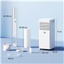 HOMCOM Climatiseur mobile 9000 BTU/H 2,6KW climatiseur portable 3 en 1 refroidissement ventilateur déshumidificateur mode veille