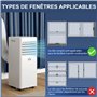 HOMCOM Climatiseur mobile 9000 BTU/H 2,6KW climatiseur portable 3 en 1 refroidissement ventilateur déshumidificateur mode veille