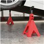 HOMCOM Lot de 2 chandelles Voiture, chandelles de Levage capacité 6 tonnes, Hauteur réglable de 375 à 592 mm, Grande Base avec g