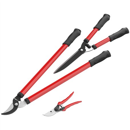 Outsunny Lot de 3 cisailles de jardin
