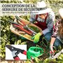 Outsunny Lot de 3 cisailles de jardin, ensemble de coupe pour jardinage, coupe-branches de 65 cm, taille-haie de 51,5 cm, sécate
