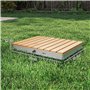 Outsunny Douche de Jardin extérieure Portable, Douche de Camping Hauteur de Fontaine réglable jusqu'à 4 m, étanche, Structure en
