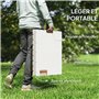 Outsunny Douche de Jardin extérieure Portable, Douche de Camping Hauteur de Fontaine réglable jusqu'à 4 m, étanche, Structure en