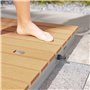 Outsunny Douche de Jardin extérieure Portable, Douche de Camping Hauteur de Fontaine réglable jusqu'à 4 m, étanche, Structure en