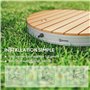 Outsunny Douche de Jardin extérieure Portable, Douche de Camping Hauteur de Fontaine réglable jusqu'à 4 m, Structure en Aluminiu