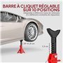 Hauteur réglable de 290 à 418 mm