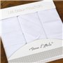 Mouchoirs Blancs Femme Premium 100% Coton Peigné - 35cm x 35cm - 3 Pièces - Modèle P06