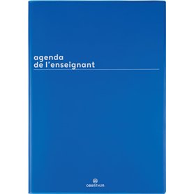 Oberthur - 1 Agenda Semainier de l'Enseignant - Couverture Boréal Bleue - Septembre 2025 à Septembre 2026 - Format 21