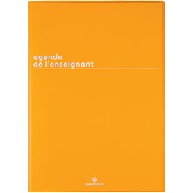 Oberthur - 1 Agenda Semainier de l'Enseignant - Couverture Boréal Jaune - Septembre 2025 à Septembre 2026 - Format 21