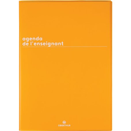 Oberthur - 1 Agenda Semainier de l'Enseignant - Couverture Boréal Jaune - Septembre 2025 à Septembre 2026 - Format 21